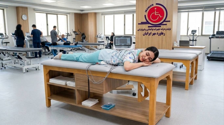 تخت چوبی یک شکن کشو و کمد دار